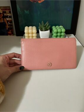 CHANEL Pink Leather Wallet